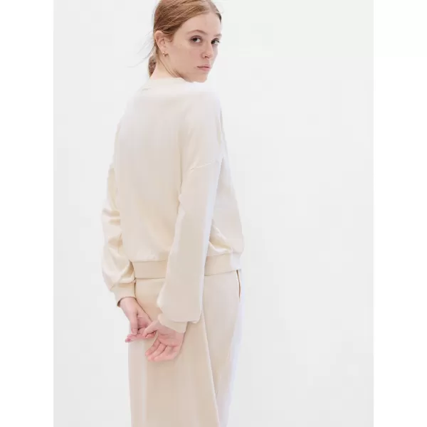  Hanorac de dama GAP LOGO VOLUME SLEEVE SWEATSHIRT 476351-01 MESTEACĂN 