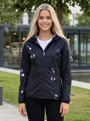 Jachetă softshell premium pentru femei ALTISPORT VOJ/ALW077JACK01 NEGRU/VIOLET