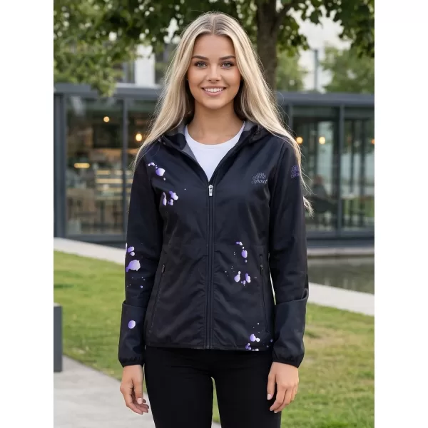  Jachetă softshell premium pentru femei ALTISPORT VOJ/ALW077JACK01 NEGRU/VIOLET 