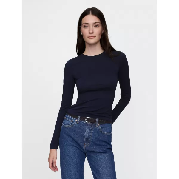  Tricou pentru femei GAP CREW LONGSLEEVE TEE 544344-09 UNIFORMA MARINEI 