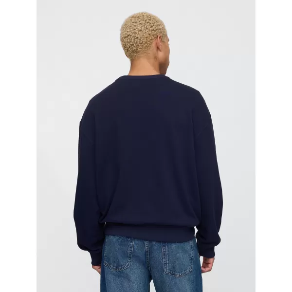  Hanorac pentru bărbați GAP CLASSIC LOGO SWEATSHIRT 744748-01 UNIFORMA MARINEI 