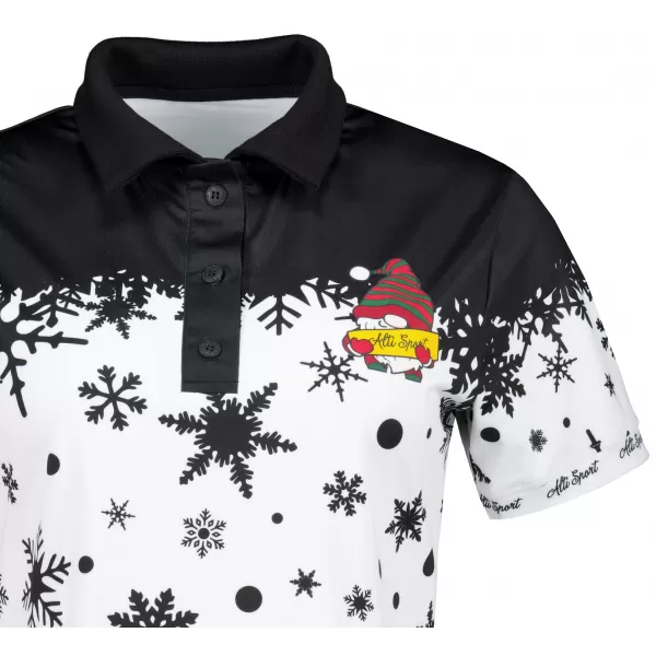  Tricou de Crăciun de damă cu guler premium ALTISPORT VOJ/ALWVN2TR05 ELF 