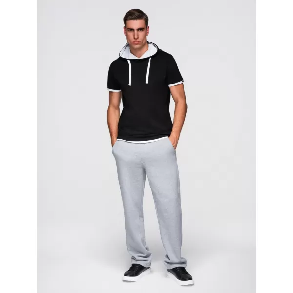  Tricou pentru bărbați OMBRE OM-TSCT-0256 NEGRU 