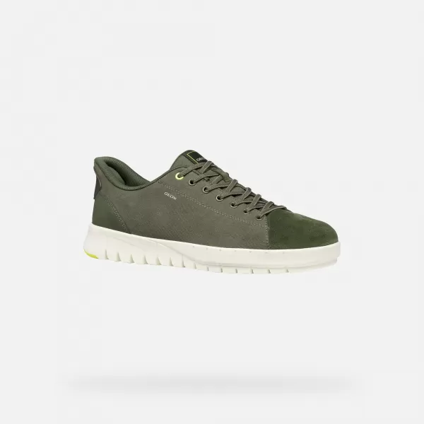  Adidași pentru bărbați GEOX FLEXTRIDE PLUS FAST IN G014654 VERDE ÎNCHIS 