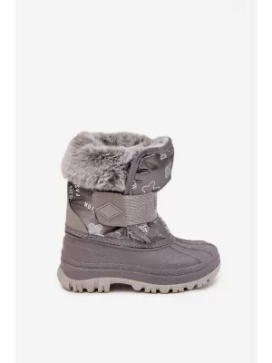 Pantofi de iarna pentru copii LEE COOPER LCJ-25-10-3788 GRI