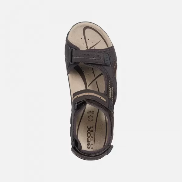  Sandale pentru bărbați GEOX UOMO SANDAL STRADA G003039 MARO ÎNCHIS 