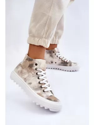 Adidași de damă BIG STAR LL274047 WHITE/OLIVE Big Star Pantofi