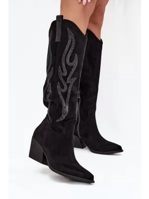 Pantofi de dama cu toc BOTO JOVINA 38555 NEGRU