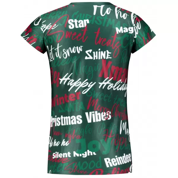  Tricou de Crăciun premium pentru femei ALTISPORT VOJ/ALWVN9TR06 VERDE 