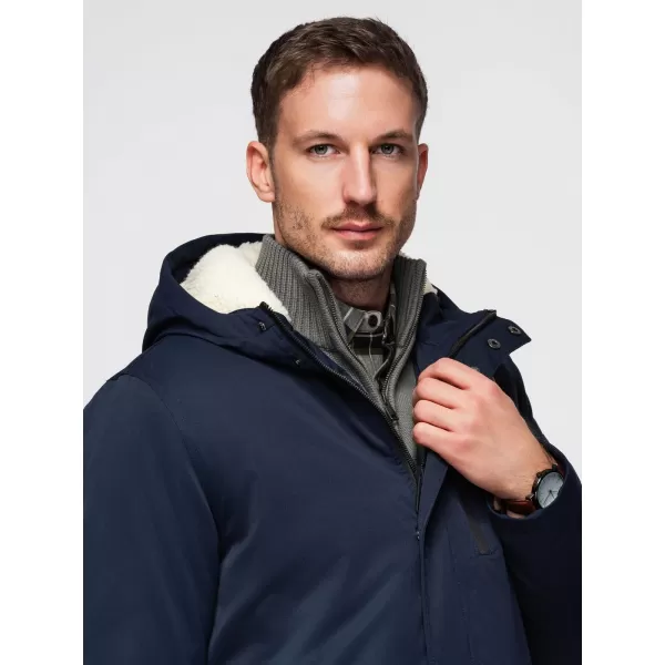  Palton pentru bărbați OMBRE OM-JAPJ-0316 ALBASTRU MARIN 