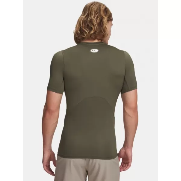  Tricou pentru bărbați UNDER ARMOUR HG ARMOUR COMP SS 1361518-390 VERDE 