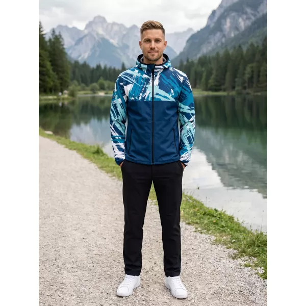  Jachetă softshell premium pentru bărbați ALTISPORT VOJ/ALM039JACK01 ALBASTRU MARIN 
