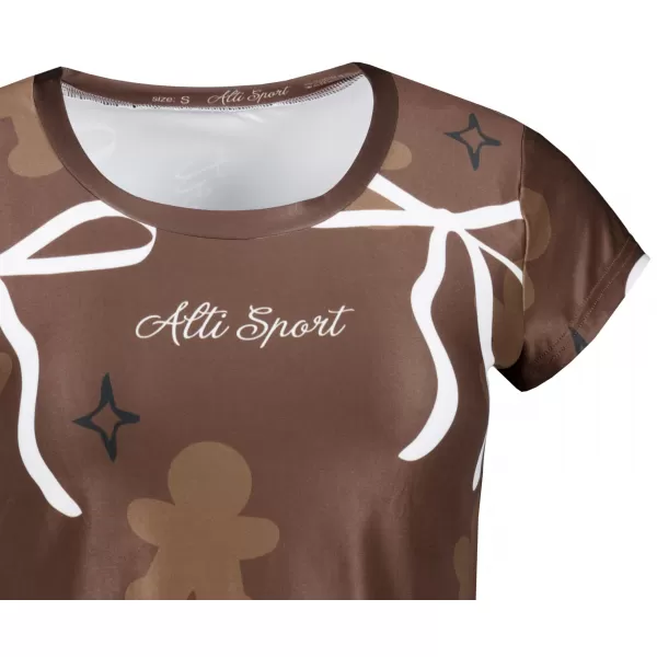  Tricou de Crăciun premium pentru femei ALTISPORT VOJ/ALWVN10TR06 MARO 