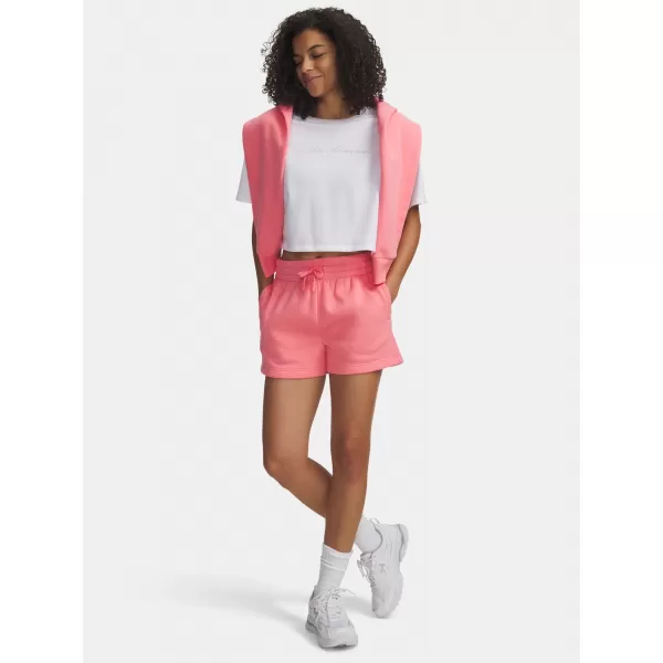  Pantaloni scurți de damă UNDER ARMOUR RIVAL FLEECE SHORT 1382723-600 ROZ 