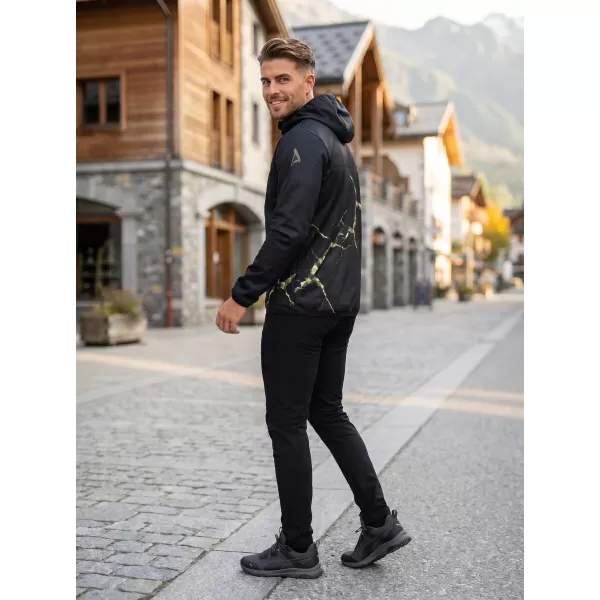  Jachetă softshell premium pentru bărbați ALTISPORT VOJ/ALM129JACK01 NEGRU/MILITAR 