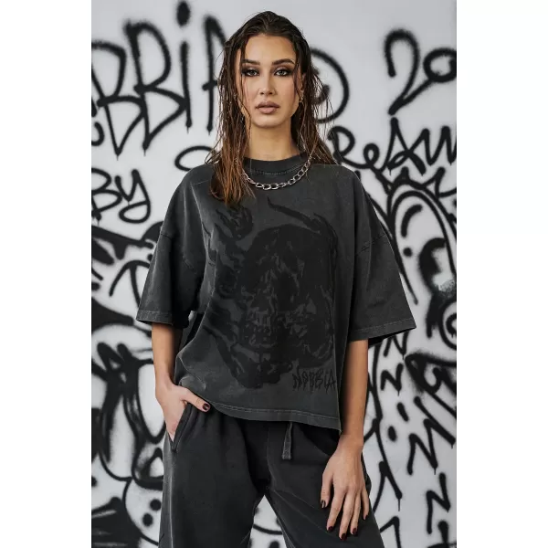 Tricou supradimensionat pentru femei NEBBIA x Sexsdreams 814 NEGRU 