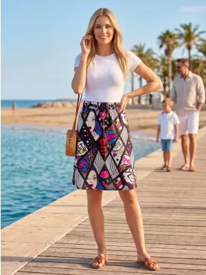 Fusta de dama ALTISPORT HILLARI NEGRU/ALB