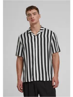 Cămașă pentru bărbați URBAN CLASSICS TB4150 NEGRU/ALB