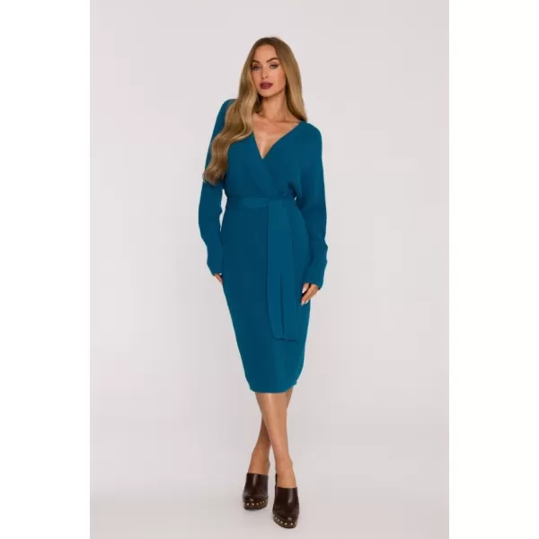  Rochie MOE M810 ALBASTRU OCEANIC 