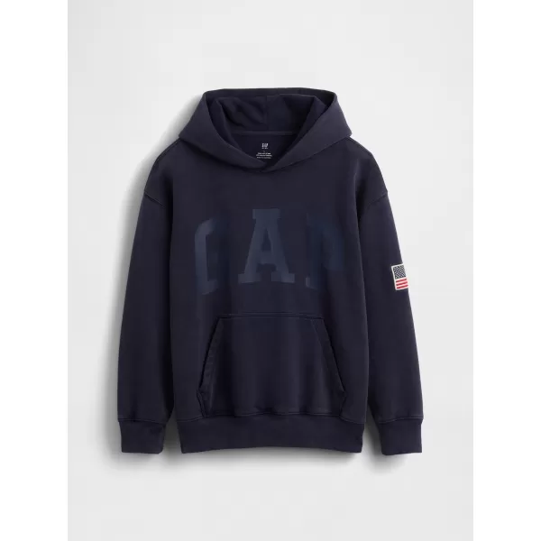  Hanorac pentru copii GAP LOGO PULLOVER HOODIE 782130-00 UNIFORMA MARINEI 