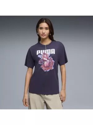 Tricou pentru femei PUMA GRAPHICS RELAXED TEE BETTER 691908_64 PRUNĂ ADÂNCĂ