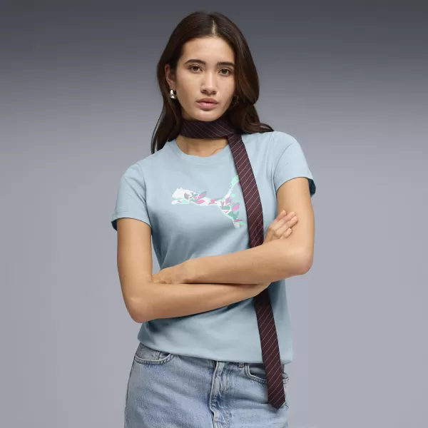  Tricou pentru femei PUMA GRAPHICS TEE 3 691912_47 SPUMĂ DE MARE 