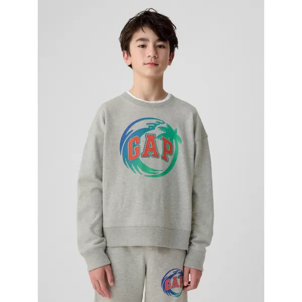  Hanorac pentru copii GAP LOGO SWEATSHIRT 406762-00 GRI DESCHIS DESCHIS 