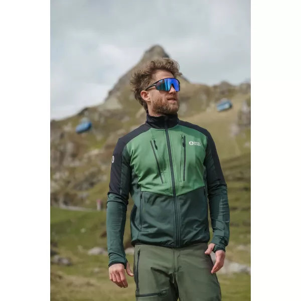  Hanorac powerfleece pentru bărbați NORDBLANC GROAN NBWFM8282 VERDE ÎNCHIS 