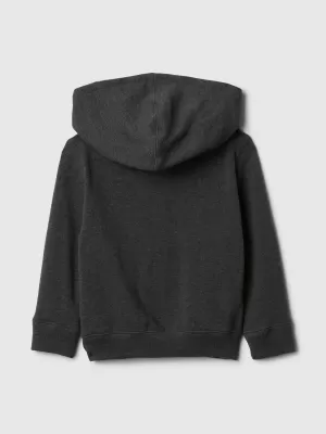 Hanorac pentru copii GAP LOGO HOODIE ZIP 723271-02 CĂRBUNE CĂRBUNE