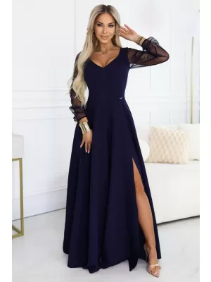 Rochie NUMOCO 640-3 ALBASTRU ÎNCHIS