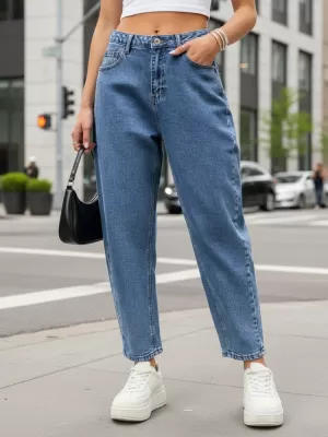 Pantaloni de dama DSTREET UY2929 ALBASTRU