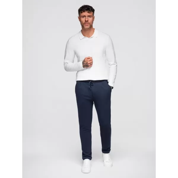  Pantaloni pentru bărbați OMBRE OM-PACP-0283 ALBASTRU MARIN 