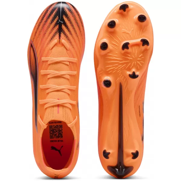  Cizme PUMA ULTRA 6 MATCH FG/AG 108514-03 CĂLDURĂ FOC/NEGRU/ROȘU STRĂLUCITOR 
