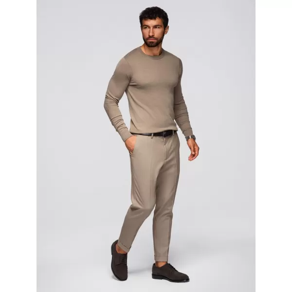  Pulover pentru bărbați OMBRE OM-SWBS-0106 BEJ ÎNCHIS 
