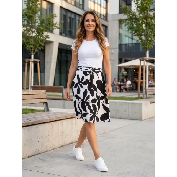  Fusta de dama ALTISPORT HILLARI ALB/NEGRU 
