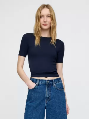 Tricou pentru femei GAP MODAL CREW TEE 679172-02 UNIFORMA MARINEI