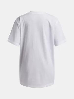 Tricou fetita UNDER ARMOUR UA G BLOCK LOGO OS SS 6009720-100 ALB