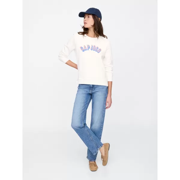  Hanorac de dama GAP LOGO CREWNECK SWEATSHIRT 744529-03 NOU ALB 