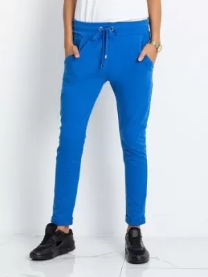 Pantaloni de trening pentru femei BASIC FEEL GOOD RV-DR-3698.06X ALBASTRU ÎNCHIS