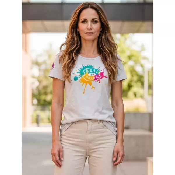  Tricou pentru femei SAM 73 PROKREPU 009 ŠEDÝ MELÍR EVIDENȚIERI GRI 