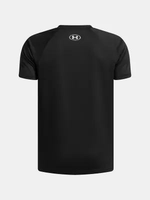 Tricou băieți UNDER ARMOUR UA TECH SPLIT WORDMARK SS 1383010-004 NEGRU