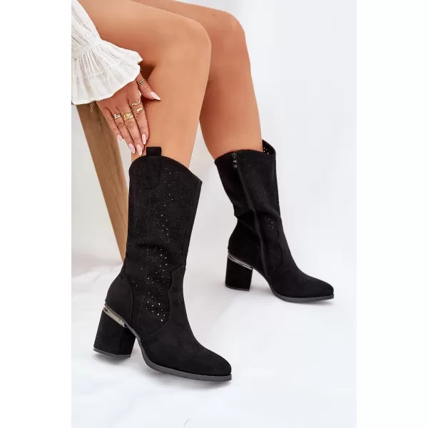  Cizme de dama S.BARSKI HY51-238 NEGRU 