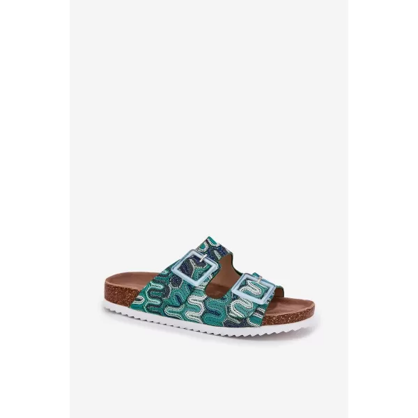  Papuci de damă S.BARSKI RB51-006 VERDE 