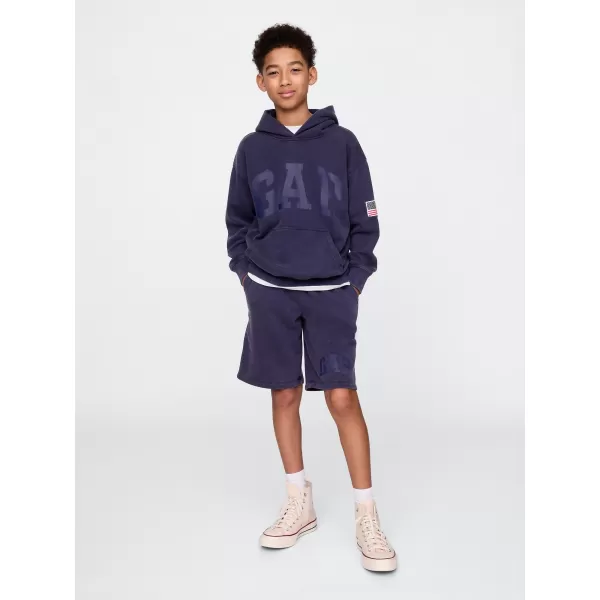  Hanorac pentru copii GAP LOGO PULLOVER HOODIE 782130-00 UNIFORMA MARINEI 