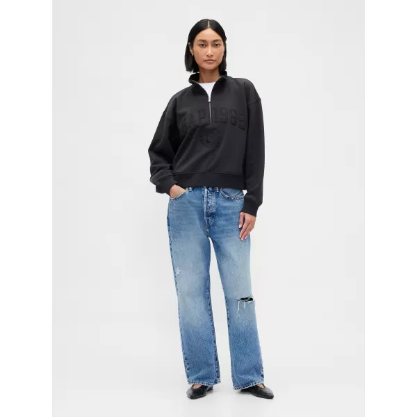  Hanorac de dama GAP LOGO HALF ZIP 852841-01 NOAPTE FĂRĂ LUNĂ 