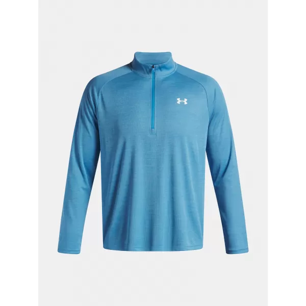  Tricou pentru bărbați UNDER ARMOUR UA TECH TEXTURED 1/2 ZIP 1382797-453 ALBASTRU 