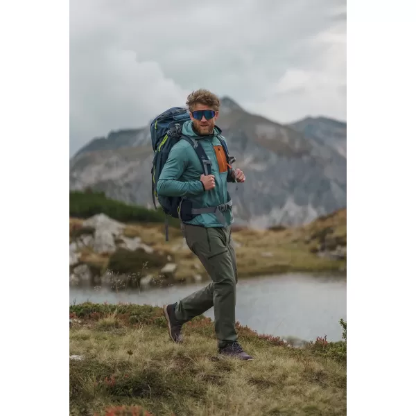  Hanorac powerfleece pentru bărbați NORDBLANC BRACKEN NBWFM8286 VERDE ÎNCHIS 