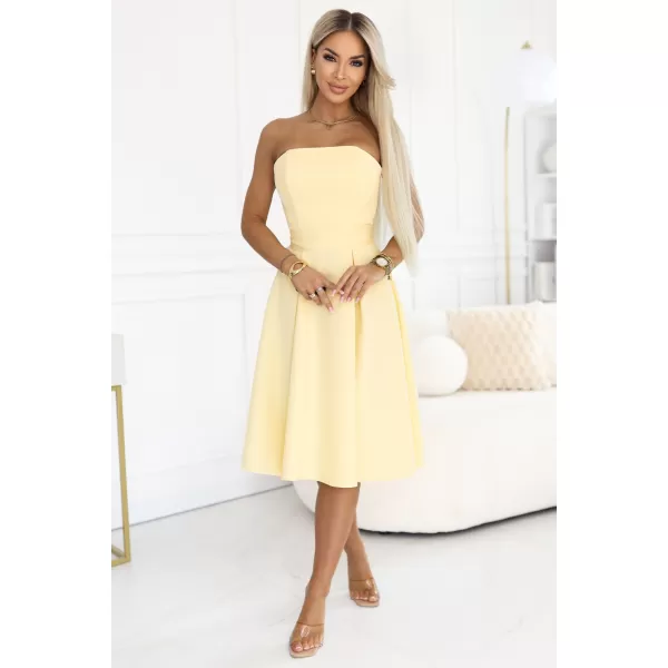  Rochie NUMOCO 641-3 GALBEN PASTEL 