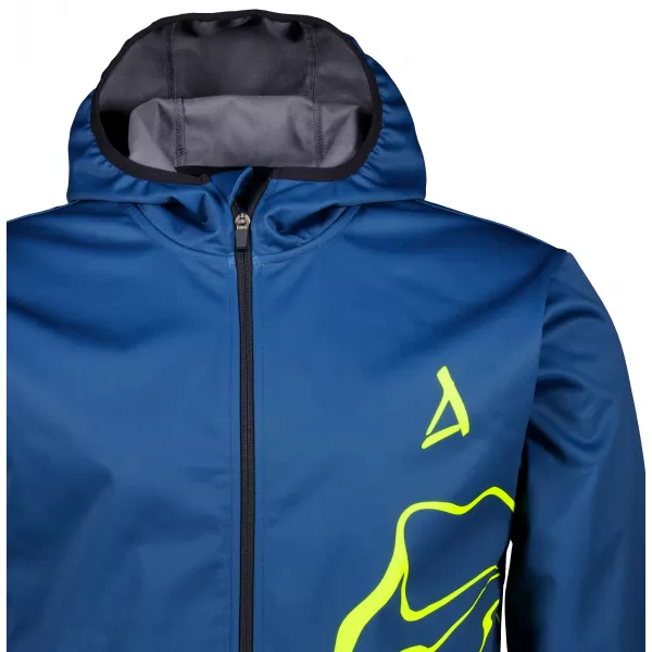  Jachetă softshell premium pentru bărbați ALTISPORT VOJ/ALM073JACK01 BLEUMARIN/GALBEN NEON 