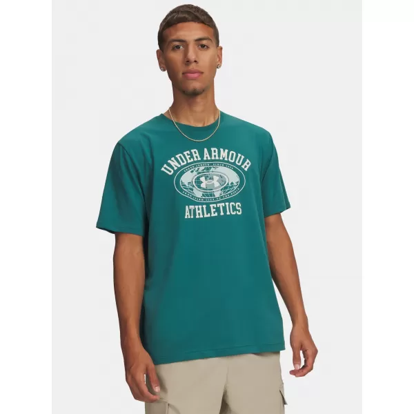  Tricou pentru bărbați UNDER ARMOUR M 60/40S ARMOR GLOBE SS 6009261-338 VERDE 